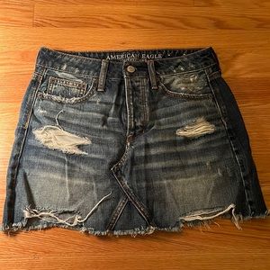 American eagle jean skirt